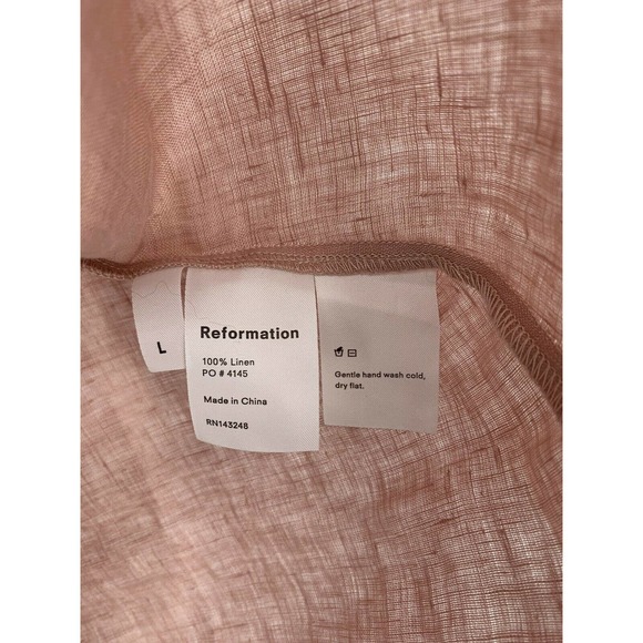 NWOT Reformation Top Emmie Serenade Pink Lace Linen tank - Picture 9 of 9